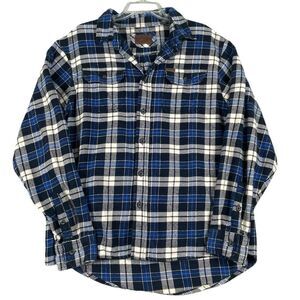 Men's‎ Orvis 100% Cotton Flannel Plaid Shirt Jacket Large